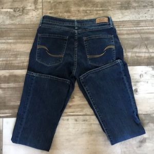 Levi modern boot cut dark jeans